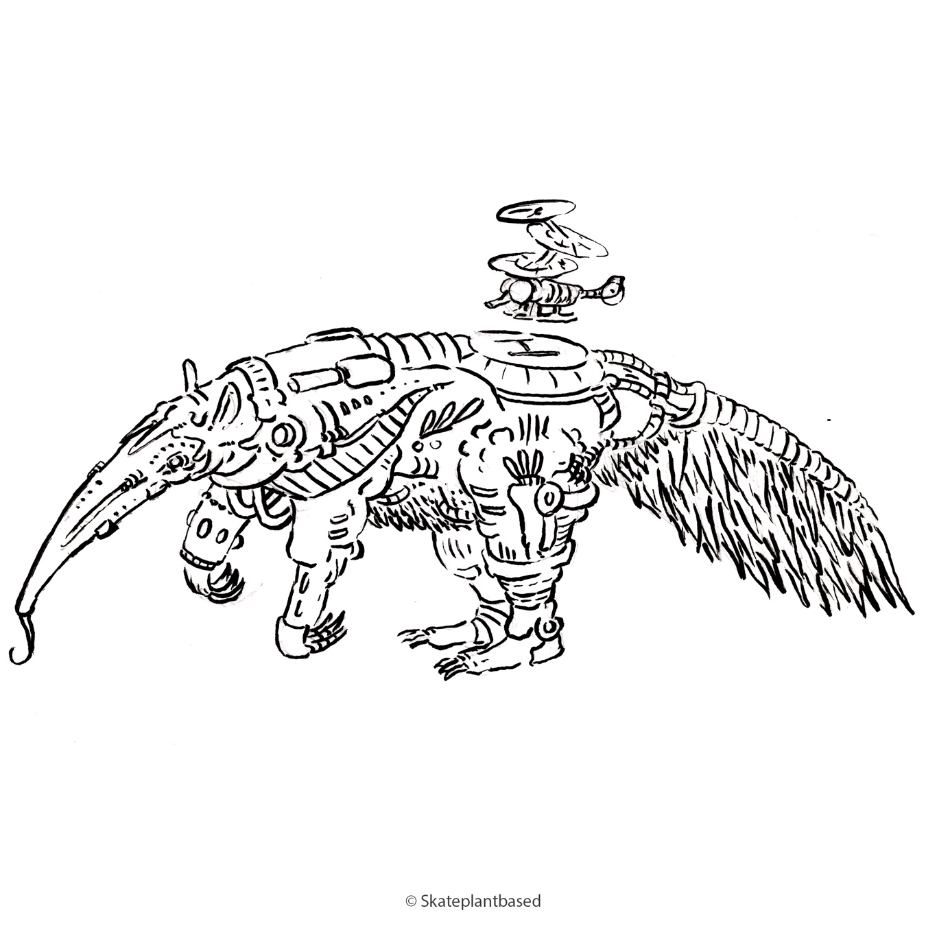Tierskizzen1_anteater